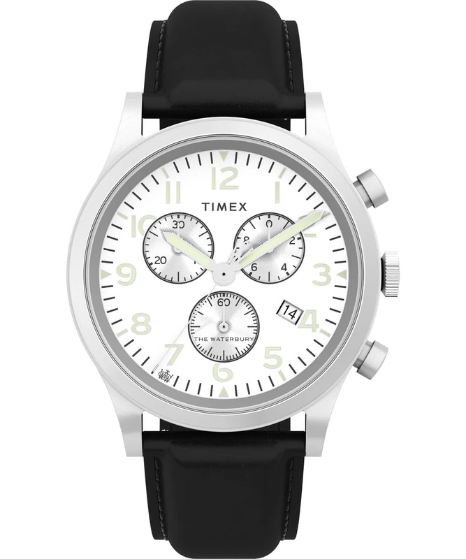 Timex Waterbury TW2W48100 Mens Chronograph Silver Watch
