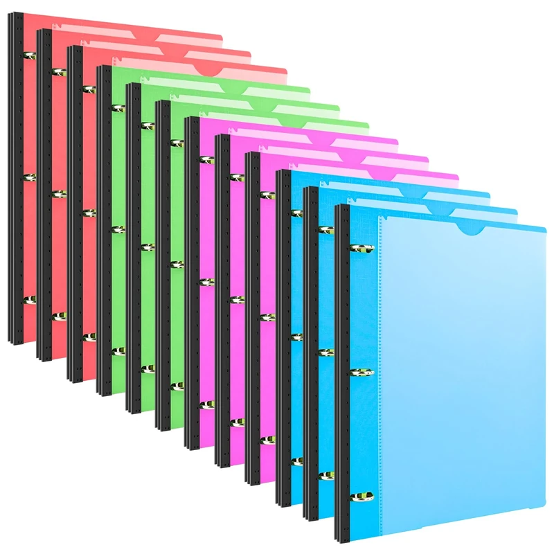 1 INCH Telescoping 3 Ring Binder - 12PCS
