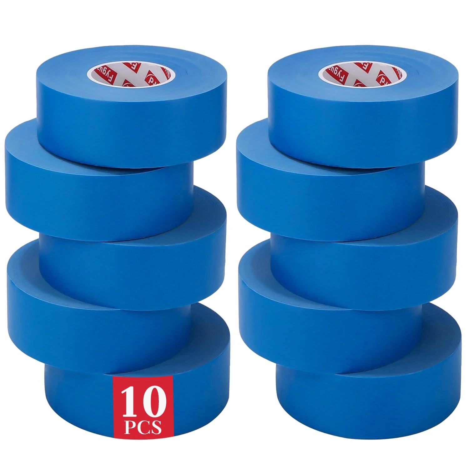 Fyguard 10 Rolls Blue Painters Tape, 24mm x 50m Masking Tape Decorators Tape Paper Tape Heat Resistant Waterproof for Painting Work Edge Treatment Color Separation