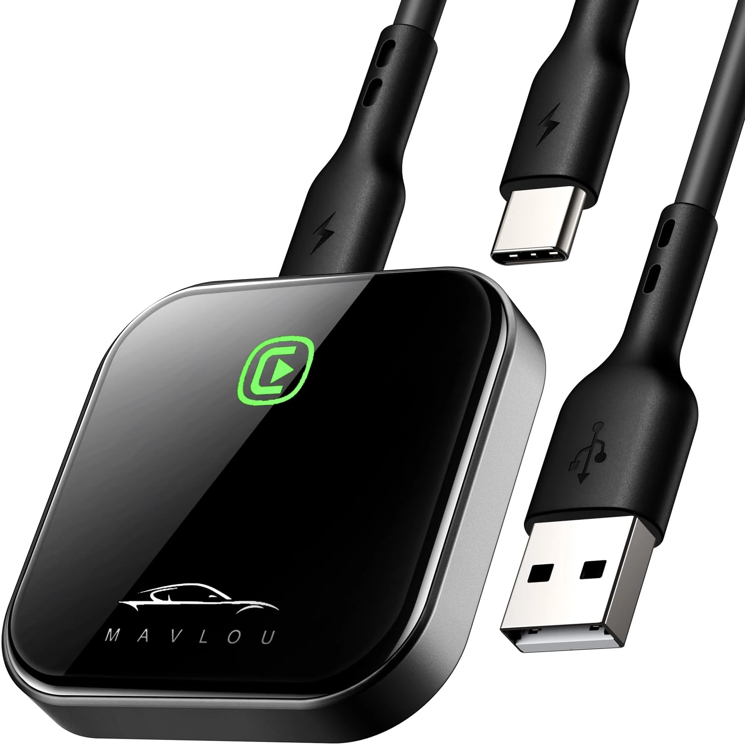 Mavlou Carplay Wireless Adapter UK, 2025 Latest Upgrade Carplay Dongle, Stable Fast connection, Convert Wired to Wireless CarPlay, Plug&Play OTA Upgrade, for iPhone iOS 10+ & Cars with Wired CarPlay