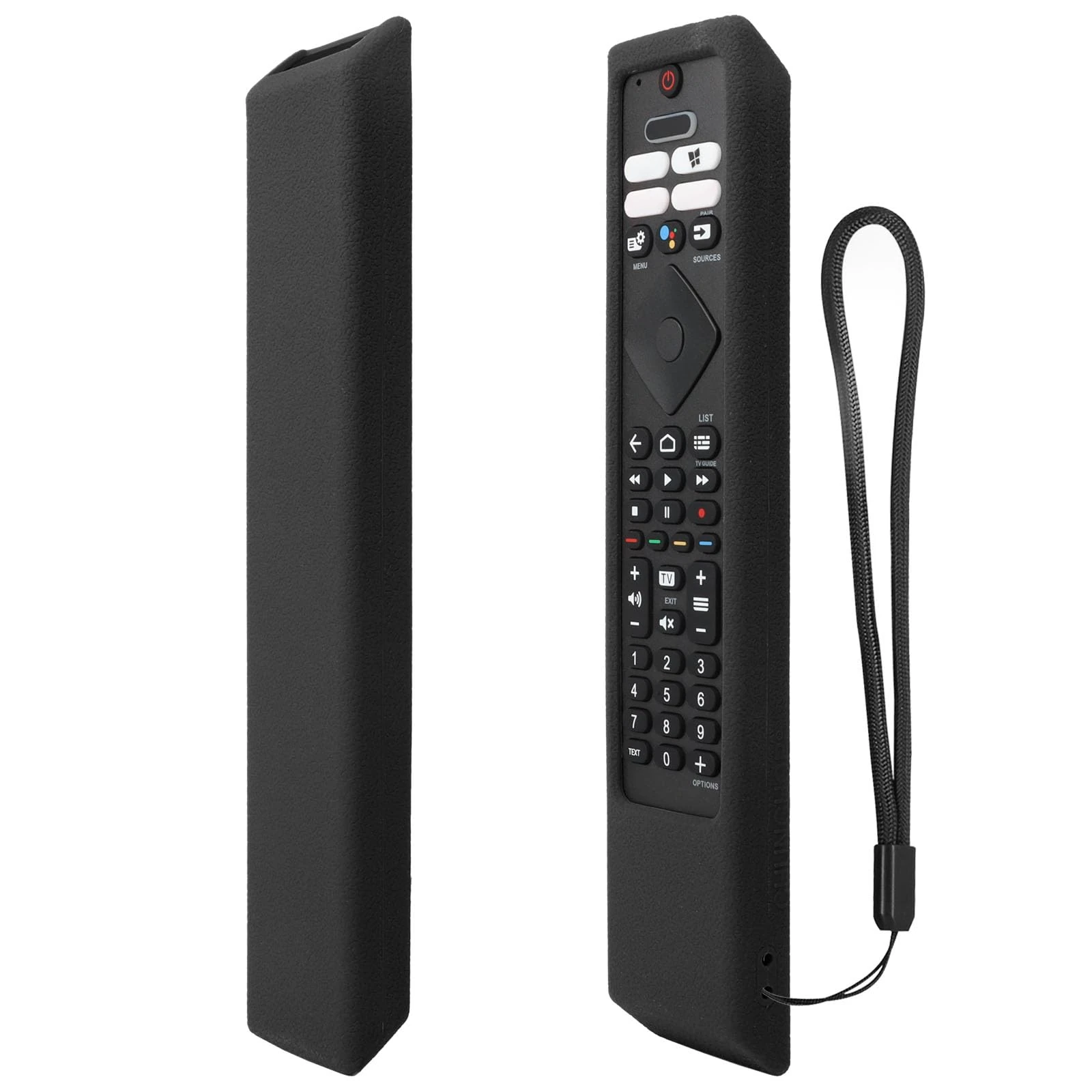 YiBiChin Protective Remote Case ONLY for Philips Ambilight TV Remote Control, 43PUS7906/12 55OLED707/12 65OLED707/12 TV Remote Cover Shockproof, Anti-Slip - Black