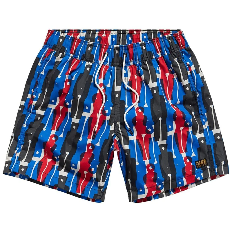 G-STAR RAW Dirik Allover Swim Shorts, Multicoloured (Whitebait Figures 32 D24767-c331-d044), L - Image 1