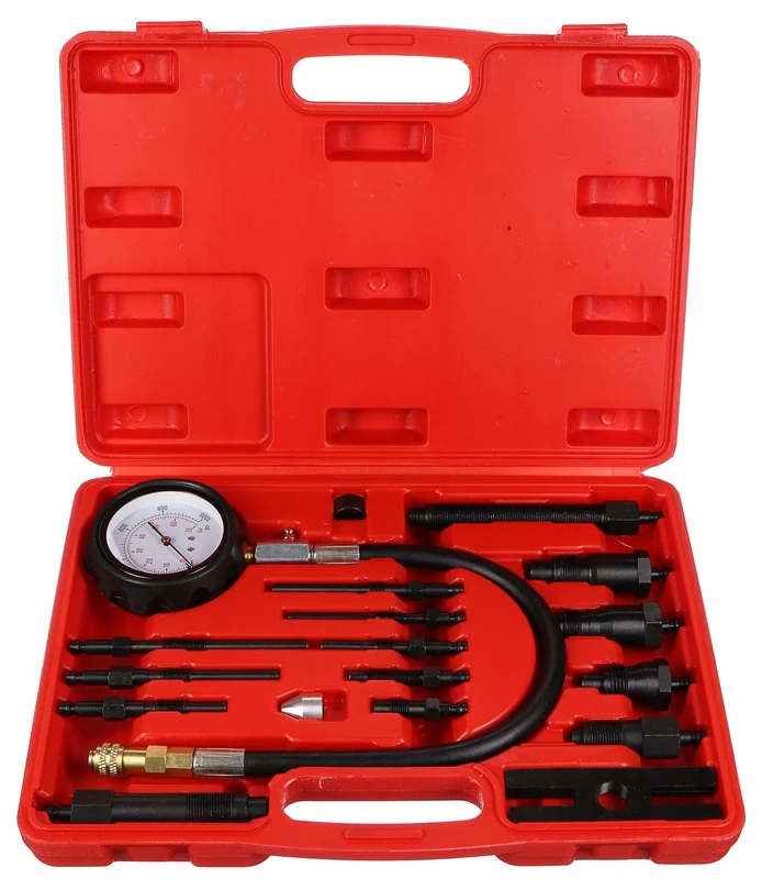 SIXTOL ENGINE TESTER 19 Compression Tester Set for Diesel Engines 70 Bar