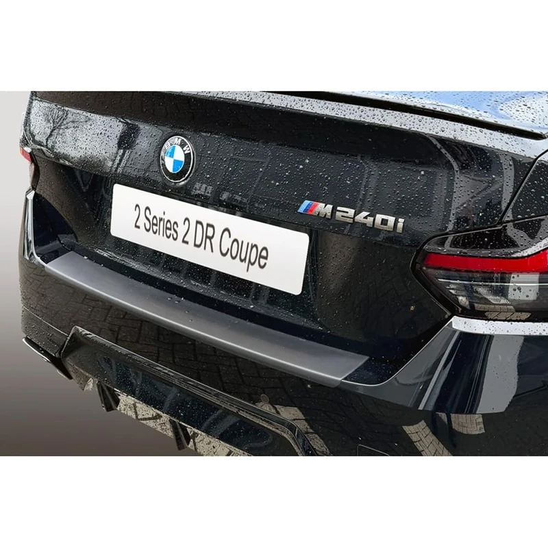 RGM ABS Rear bumper protector compatible with BMW 2-Series G42 Coupe 'M' Sport 2021- Black