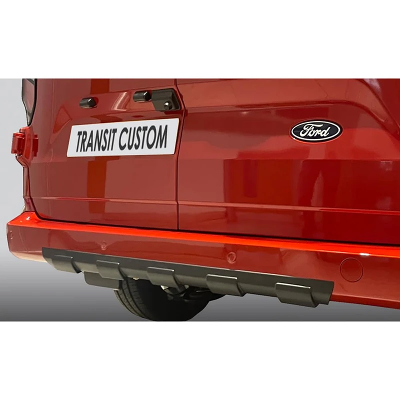 RGM Rear bumper skirt 'Skid-Plate' compatible with Ford Transit Custom/Tourneo Custom (V710) 2023- & Volkswagen Transporter T7 2024- Black (ABS)