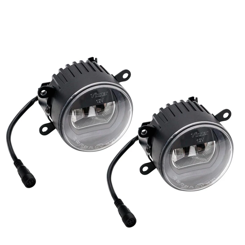 AutoStyle Set of semi-universal LED fog lights + 'U-Shape' daytime running lights - Diameter 90mm - ECE-R19/R87 E-mark