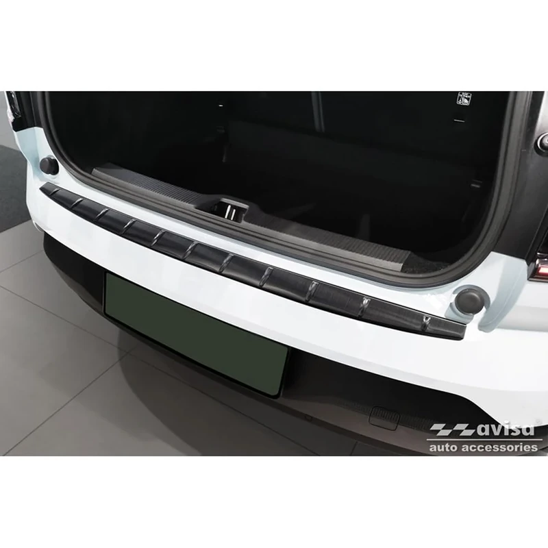 Avisa Black Stainless Steel Rear bumper protector compatible with Volvo EX30 2023- 'Ribs'