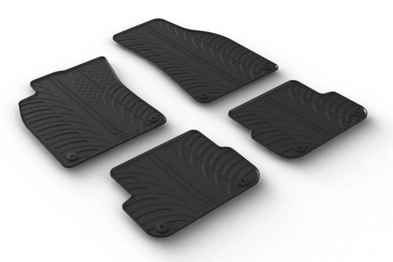 Gledring Rubber mats compatible with Audi A6 (4F) Avant 2005-2011 (T profile 4-piece + mounting clips) - Image 1