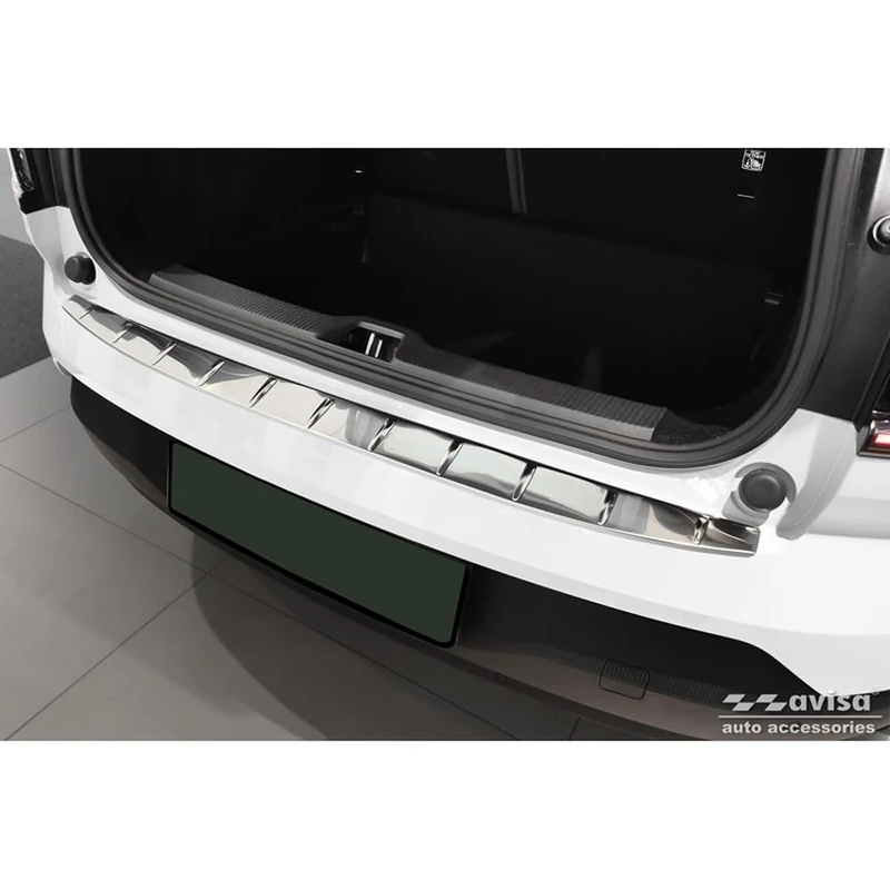 Avisa Stainless Steel Rear bumper protector compatible with Volvo EX30 2023- 'Ribs'