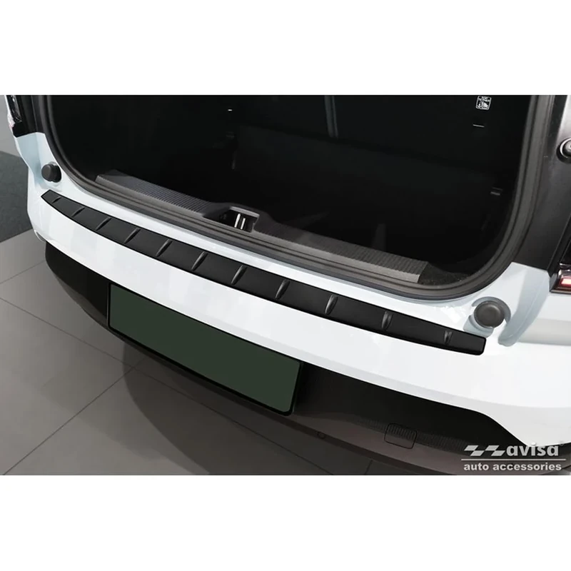Avisa Matt Black Stainless Steel Rear bumper protector compatible with Volvo EX30 2023- 'Ribs'