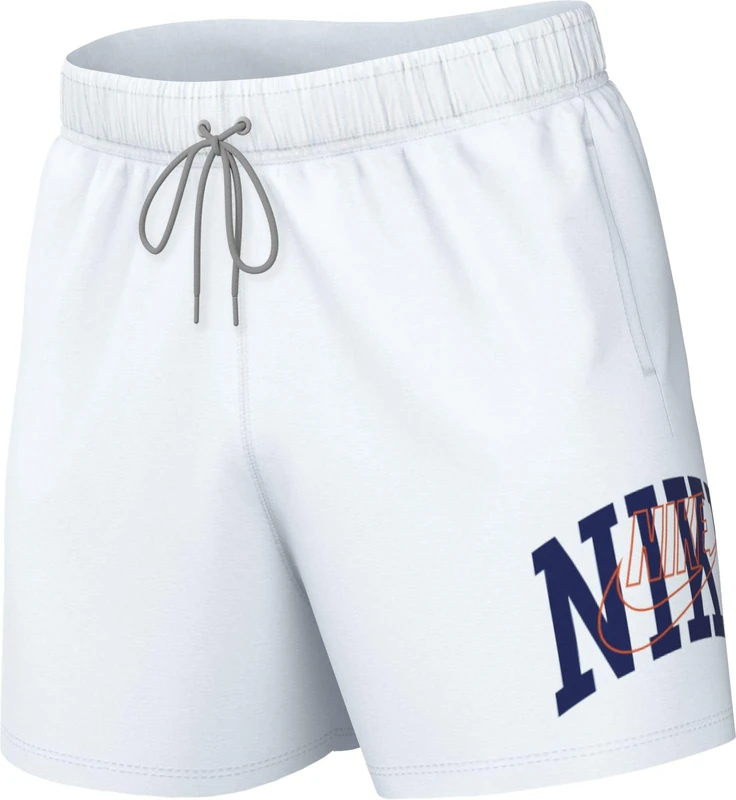 NIKE FV5136-100 Club Shorts Men's White/Safety Orange Size XL