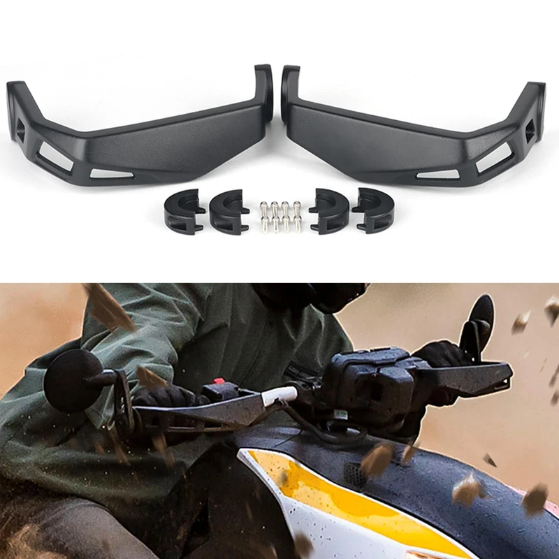 RUNNING PANTHER Aluminum Handlebars Handguards Protector Kit for Can Am Ryker, Black Hand Guards Kit for Can-Am Ryker 600 900 Sport & Ryker Rally Edition All Models Accessories, Replace OEM#219400998