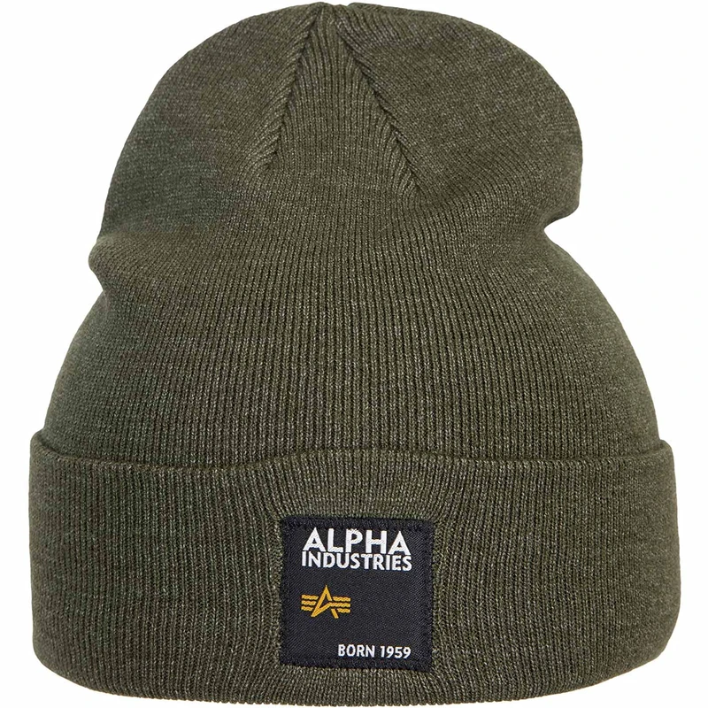 Alpha Industries Men's Embroidery Jogger, Dark Olive, L