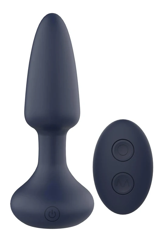Dream Toys Startroopers Venus Rotating Plug with Remote Anal Plug Blue 14.5 cm