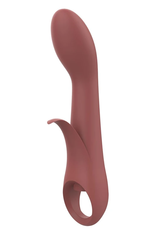 Dream Toys Nude Sierra G-Spot Duo Vibrator Orange 20 cm - Image 1