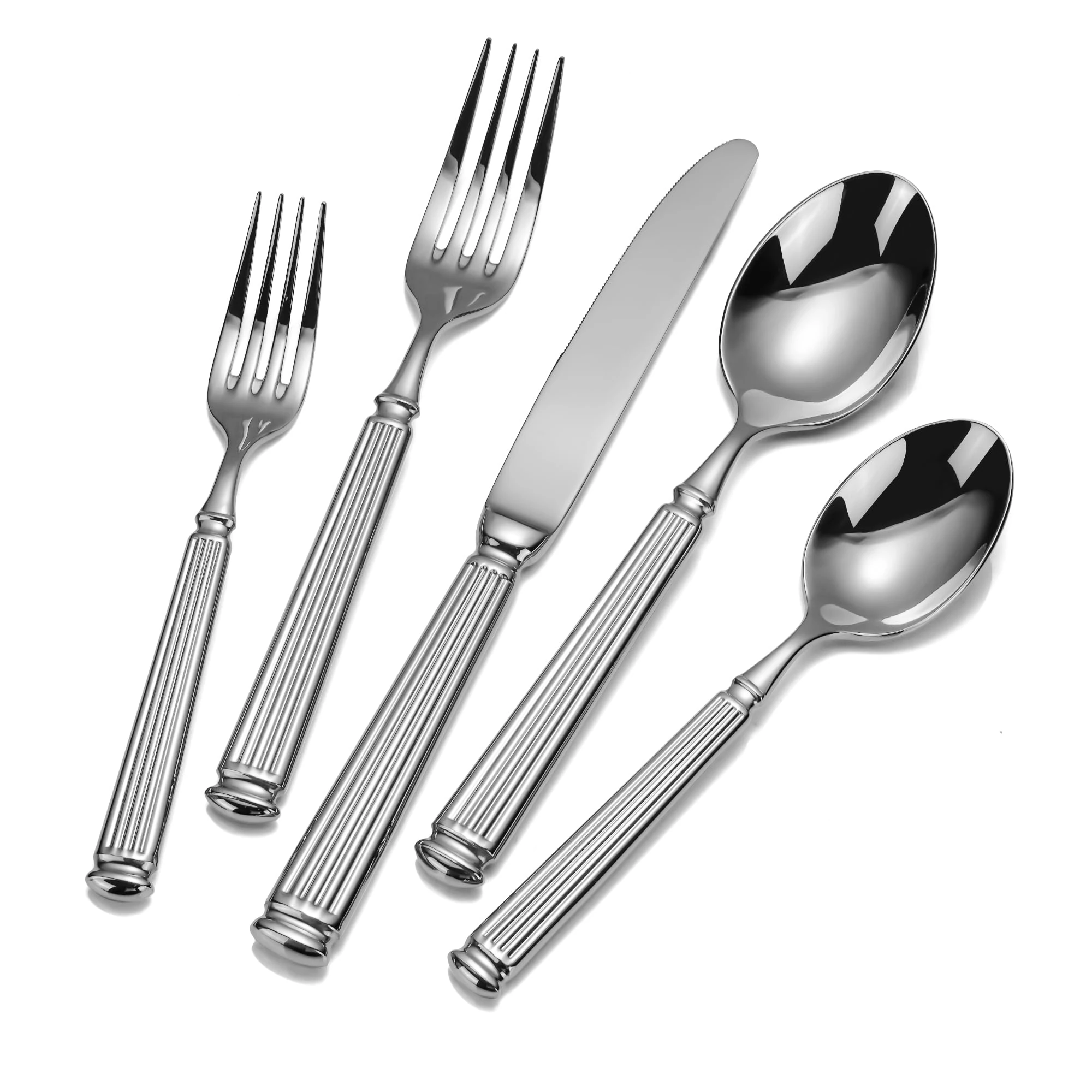 40-Piece Heavy Duty Silverware Set for 8, 18/10 Stainless Steel Forged Flatware Set, Extra Thick Heavy Weight, Ideal for Gift