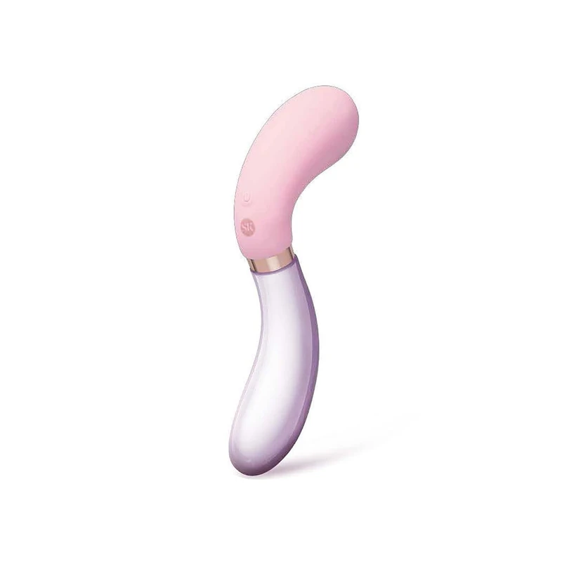 Secret Kisses Glass S Shape Vibe Vibrator Pink 20 cm