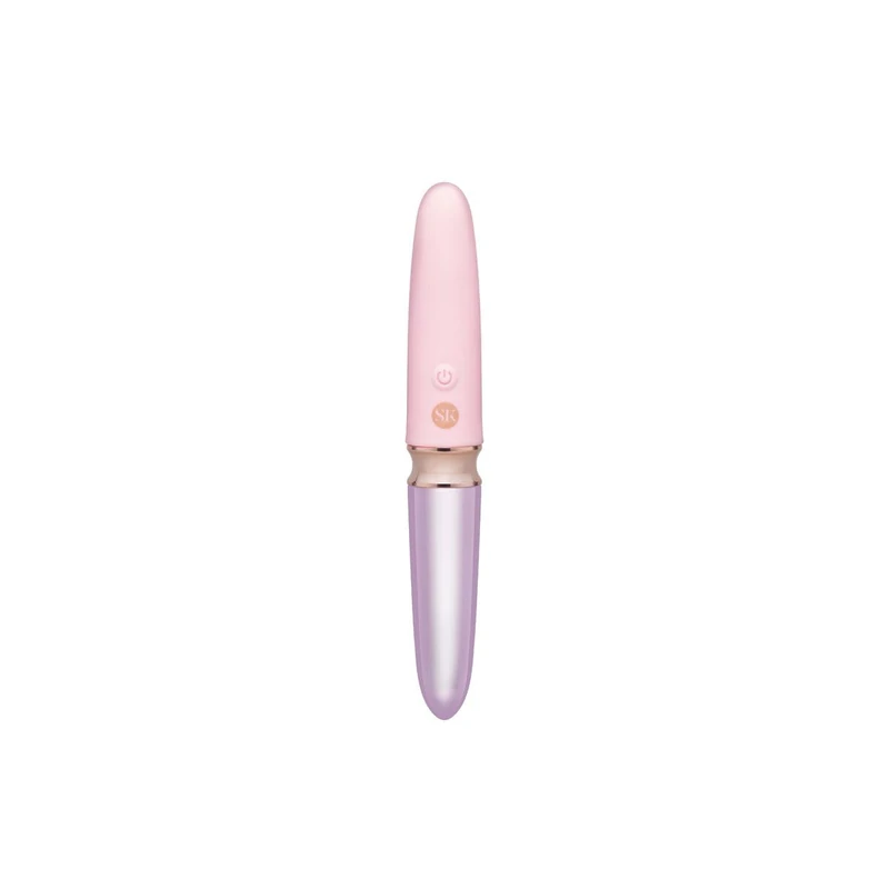 Secret Kisses Glass Lipstick Vibe Vibrator Pink 17.3 cm
