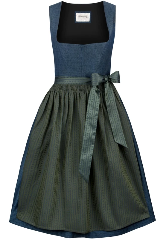 Heimatgwand Women's Dirndl Olivia Dress, Blue, 14