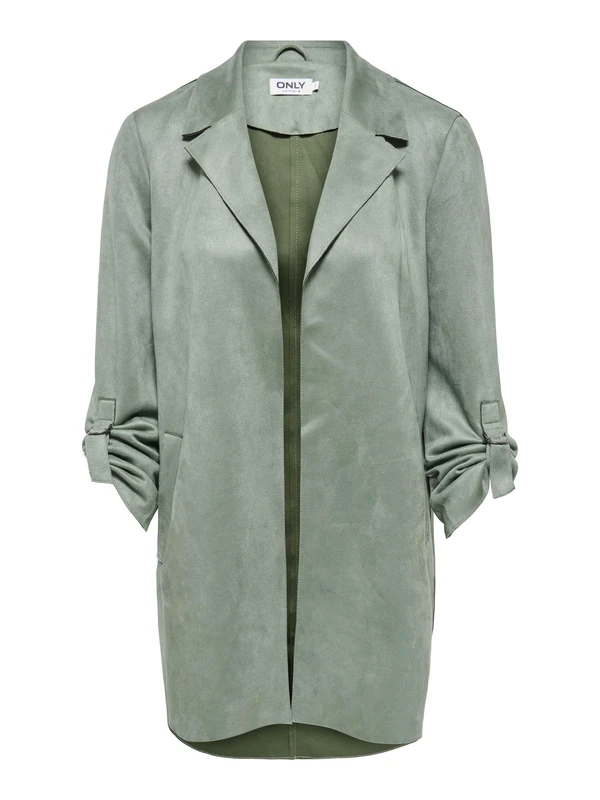 ONLY Women's Onljoline Faux Suede Coat Life OTW Cc, Lily pad, L
