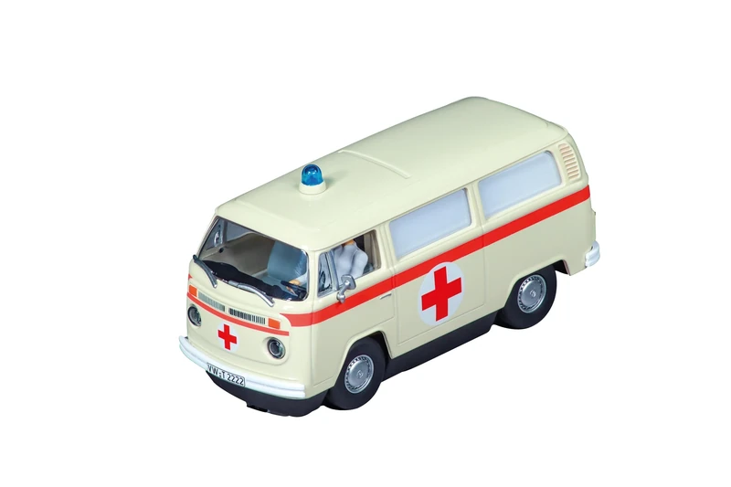 Carrera Evolution 20027794 VW BUS T2b Ambulance, Red Cross 1:32 Scale Slot Car, With Working Front & Rear Lights Suitable For Ages 8 Years+