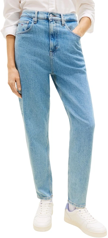 Tommy Jeans Women MOM Jean UHR TPR AI4116 DW0DW21392, Denim (Denim Light), 29W / 34L