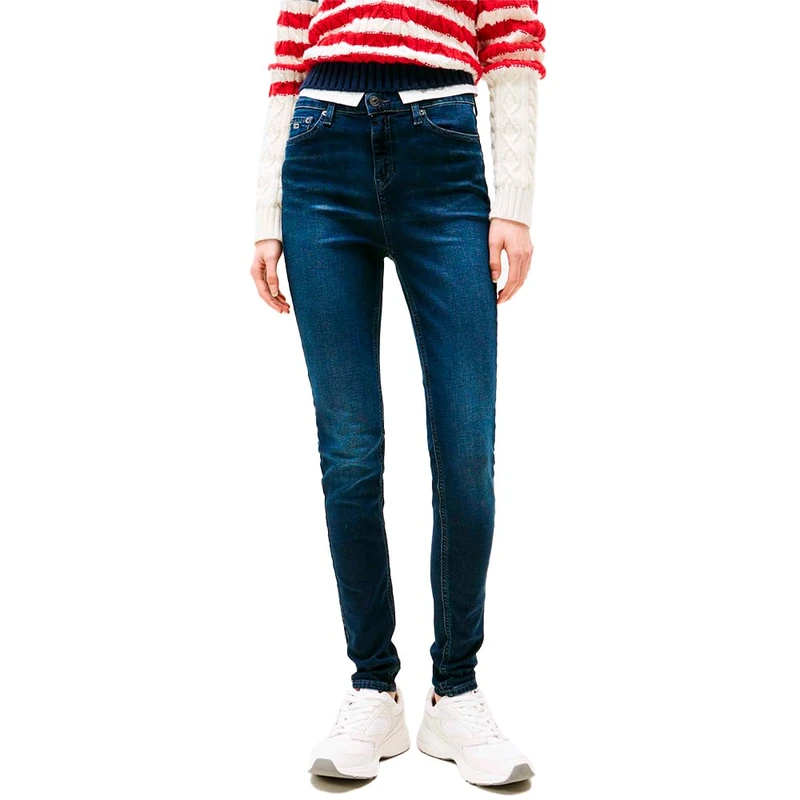 Tommy Jeans Women Nora MD SKN CH1269 DW0DW21393, Denim (Denim Dark), 24W / 28L