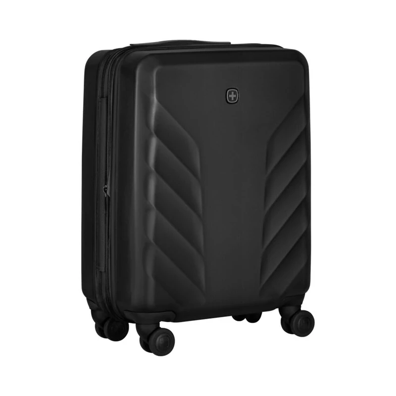 WENGER Motion Carry-On Hard-Shell Suitcase, Hand Luggage, Trolley, 36 (43) l, Security Lock, Women Men, Travel Vacation, Black, 612701