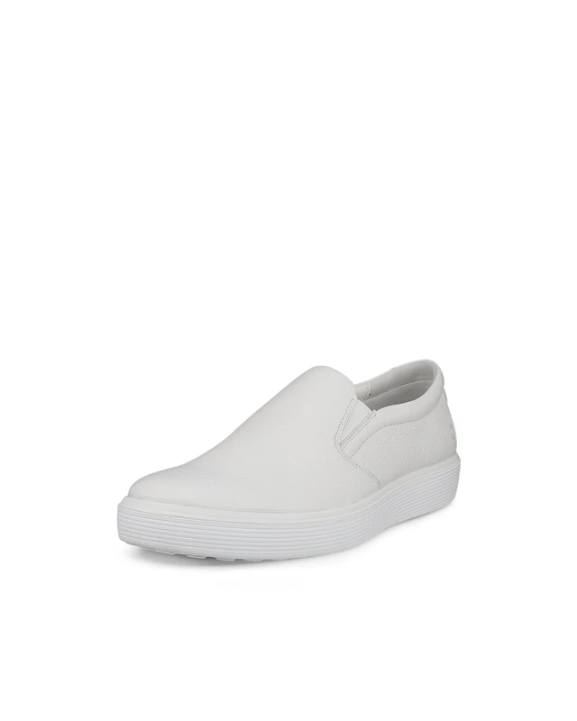 ECCO Men's Soft 60 Slip-on Sneaker, White, 10/10.5 UK