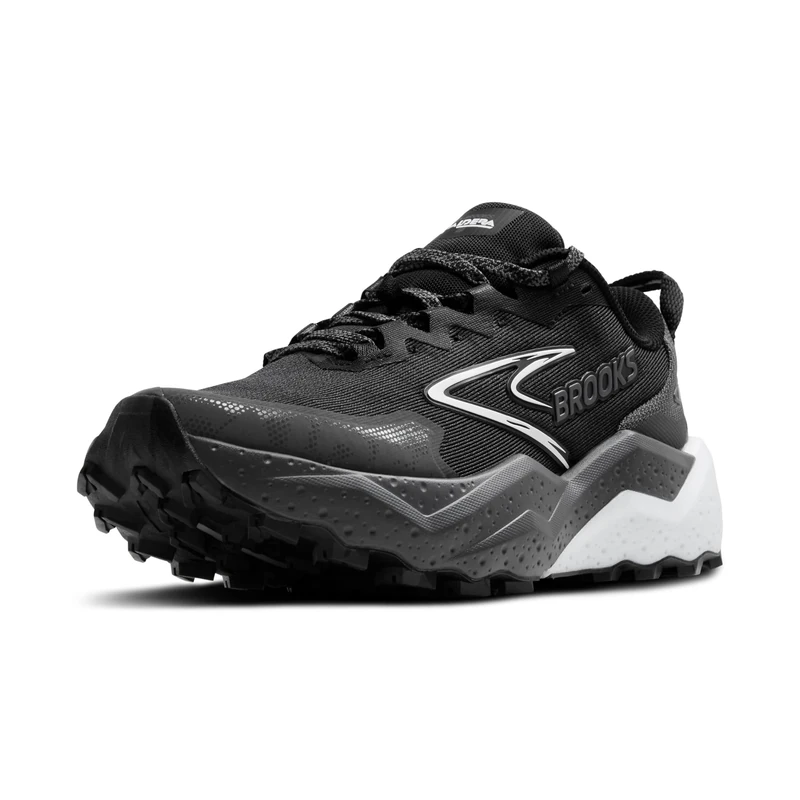 BROOKS Men's Caldera 8 Sneaker, Black/Blackened Pearl/White, 10.5 UK
