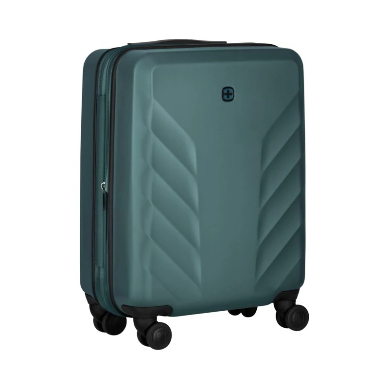 WENGER Motion Carry-On Hard-Shell Suitcase, Hand Luggage, Trolley, 36 (43) l, Security Lock, Women Men, Travel Vacation, Green/Gray, 612702