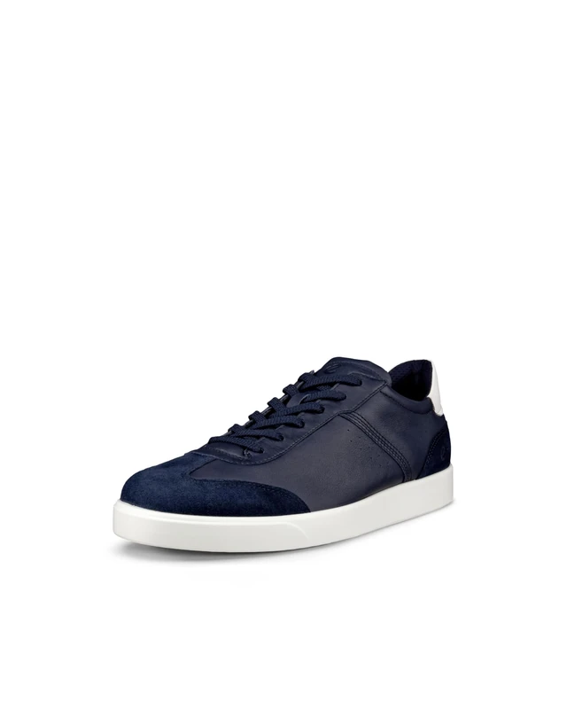 ECCO Men's Street Lite Vintage Sneaker, Night Sky/White, 10-10.5