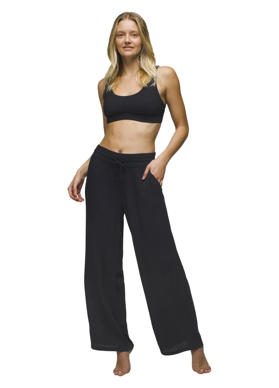 prAna Women's Fernie Beach Pant Swimwear Cover Up, Black, Medium