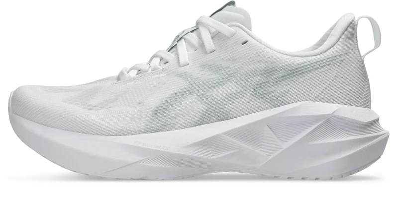 ASICS Women's Novablast 5 Sneaker, White/Piedmont Grey, 10 UK