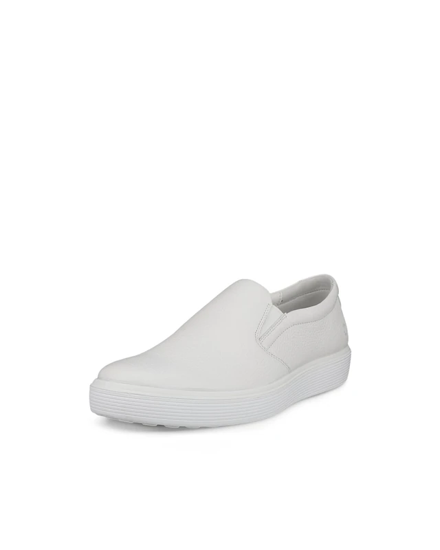 ECCO Men's Soft 60 Slip-on Sneaker, White, 11/11.5 UK