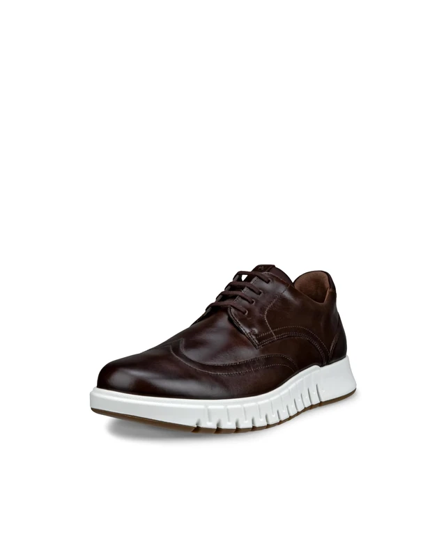 ECCO Men's Gruuv Studio Wingtip Sneaker, Cocoa Brown/Mocha, 8/8.5 UK - Image 1