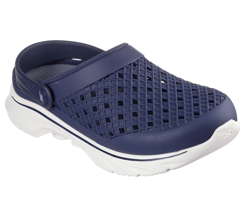 Skechers Men's Foamies Go Walk 7-Ambition Clog, Navy and White, 7 UK