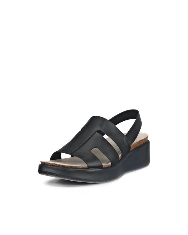 ECCO Women's Flowt Cork Oasis Sandal, Black, 4/4.5 UK