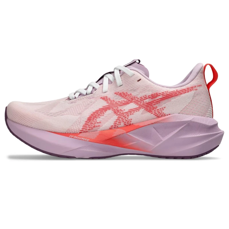 ASICS Women's Novablast 5 Sneaker, White/Coral Reef, 7 UK