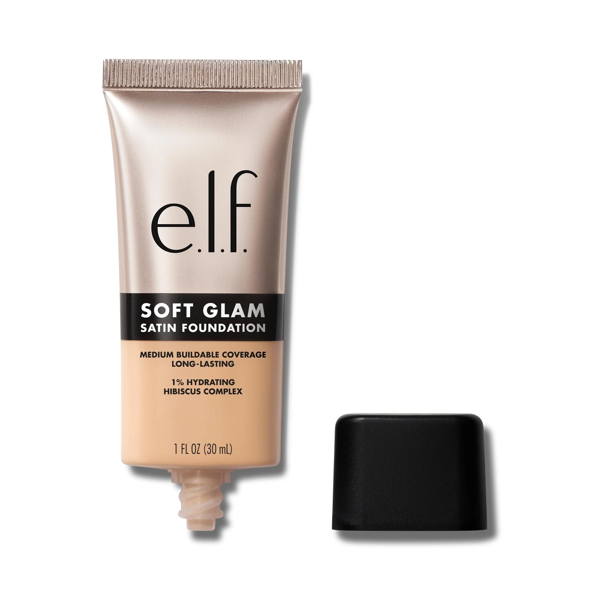 e.l.f. Soft Glam Foundation, Medium Coverage, Long-Lasting & Buildable Foundation For A Smooth, Satin Finish, Vegan & Cruelty-Free, 21 Light Neutral