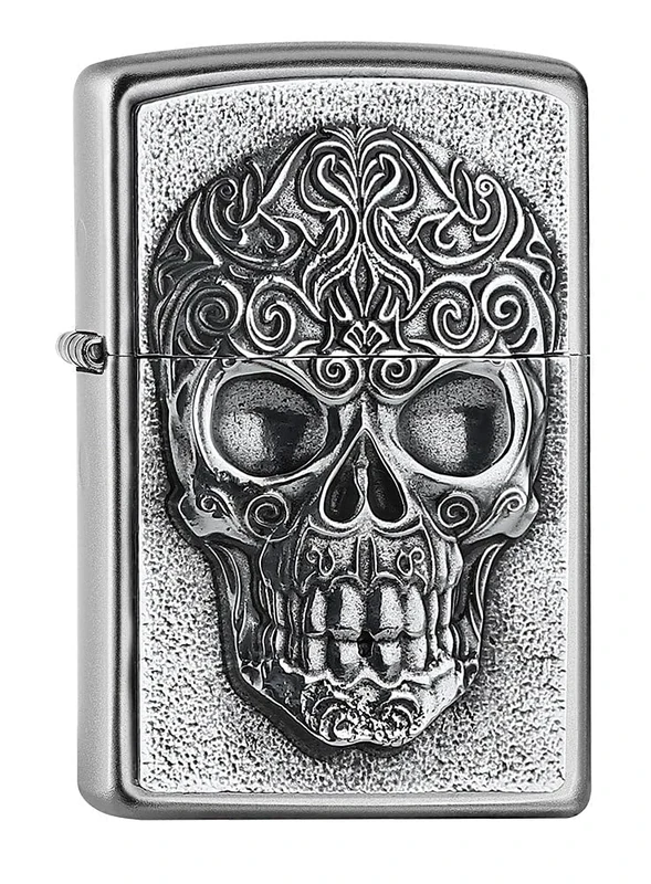 Zippo Lighter, Metal, Satin Chrome, One Size