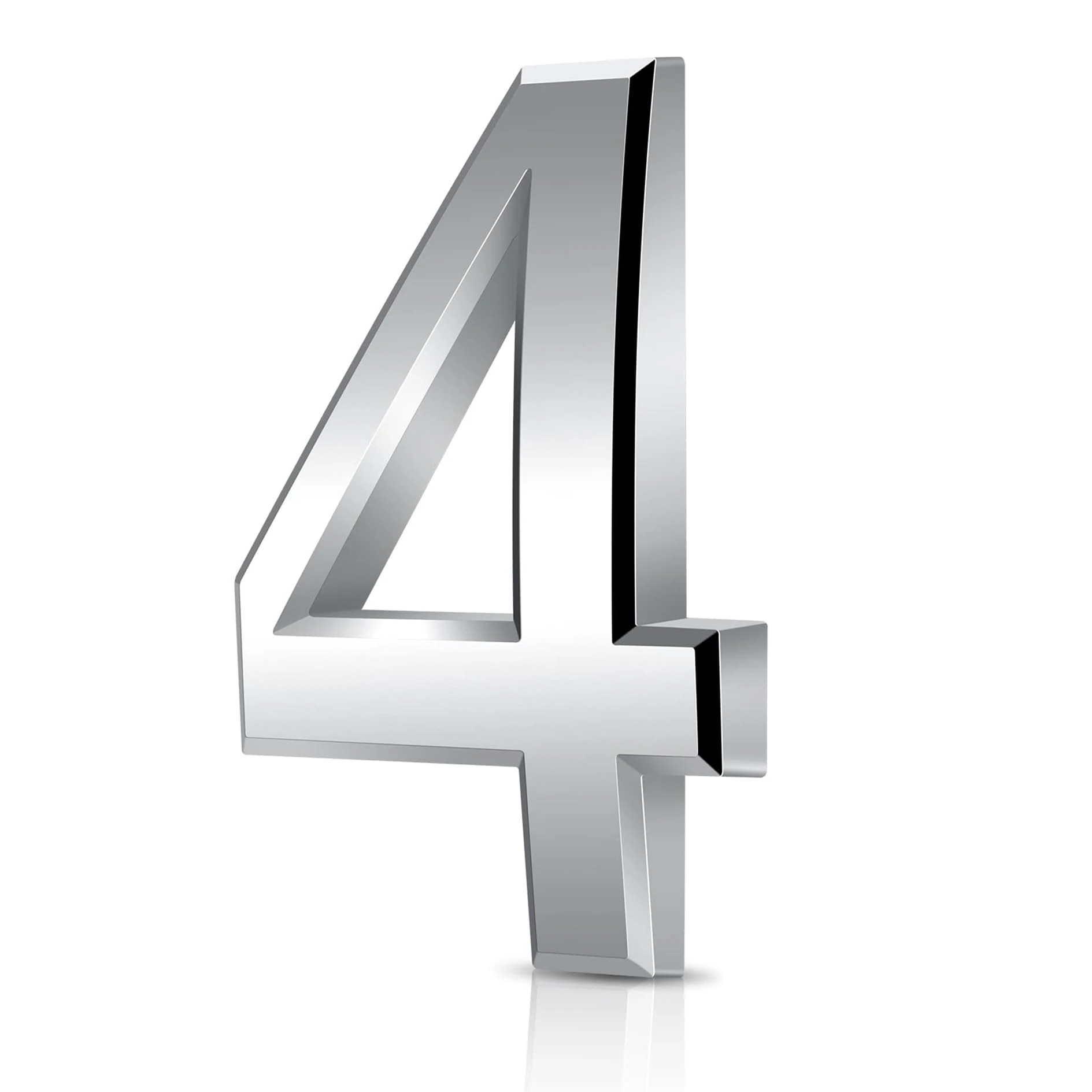 Toced 3D Mailbox Numbers, Silver, Waterproof, Self-Adhesive, Modern Style, ABS Plastic, Door, Mailbox, Gate, Building, Store, Apartment, Garage, Locker, Number Sticker