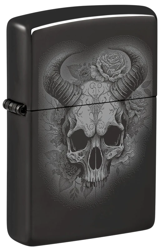 Zippo Lighter, Metal, High Polish Black, One Size