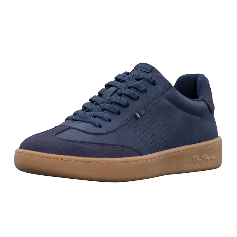 Ben Sherman Men's Glasgow Sneaker, Navy/Gum, 8 UK