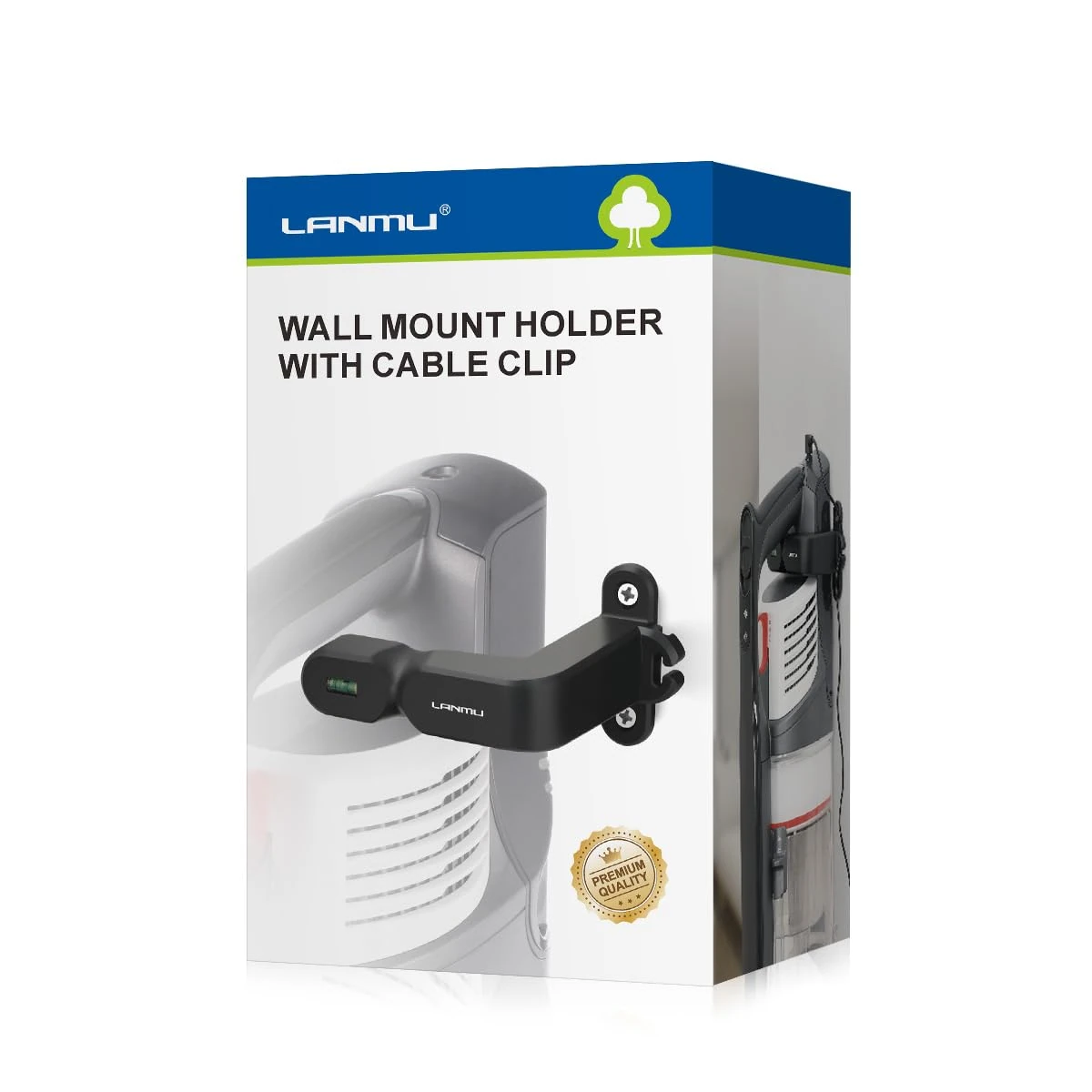LANMU Wall Mount for Shark Vacuum Cleaner,Wall Bracket Holder for Shark IZ201UK,IZ202UK,IZ300UK,Handheld CH951,Dyson V7 V8 V10 V11 V12 V15 Outsize Vacuum Cleaner,with Charging Cord Clip