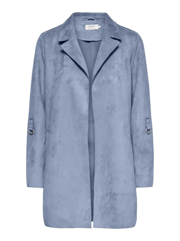ONLY ONLJoline Women's Faux Suede Coat Jacket in Suede Look, Soft Chambray, S