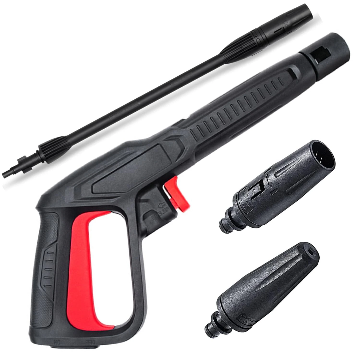 2350 PSI High Pressure Washer Trigger Spray Gun Lance Washer Replacement Kit Quick Connect Release System for Bosch, AQT with Adjustable Spray Wand Nozzle & Rotating Turbo Nozzle