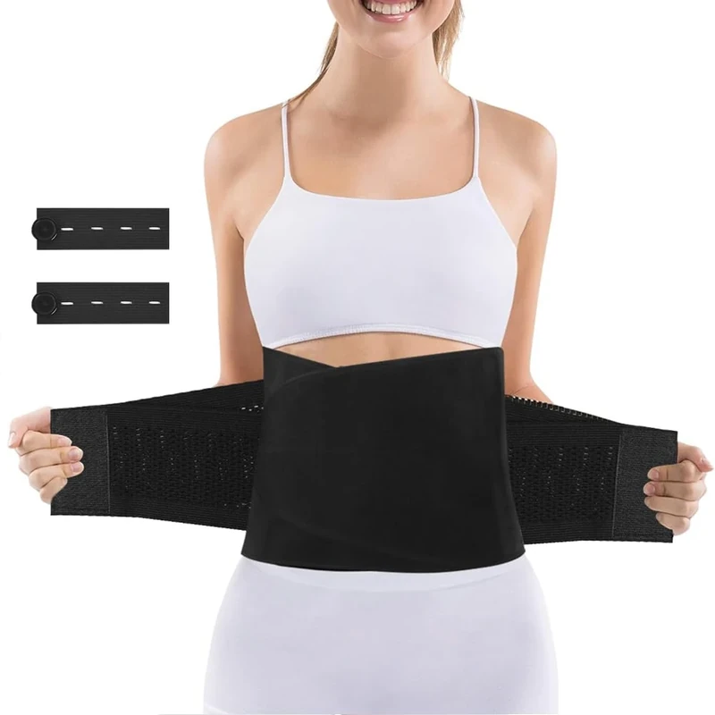 ACWOO Postpartum Belly Wrap, C Section Recovery Belt, Postpartum Support Belly Belt, Abdominal Binder After Pregnancy Postpartum Belly Band, Tummy Girdle Corset Body Shaper, Waist Trainer Belts