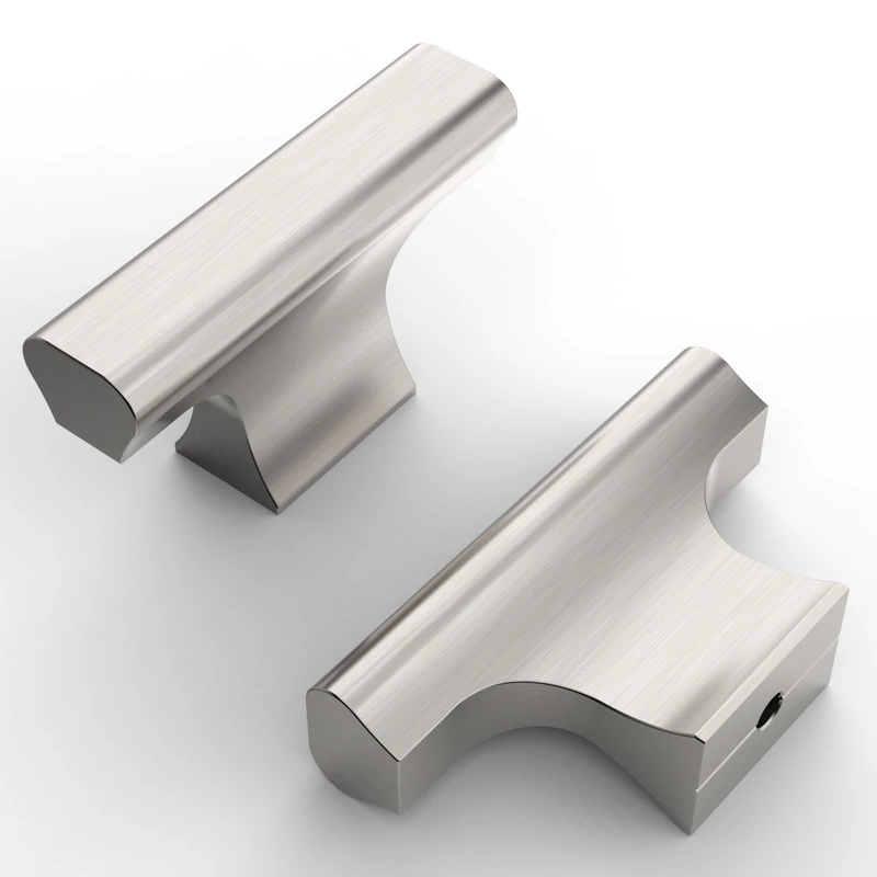 Asidrama 30 Pack Brushed Satin Nickel Kitchen Cabinet Knobs Dresser Knobs Drawer Knobs Single Hole Cabinet T Bar Pull Handles for Kitchen Wardrobe Cupboard