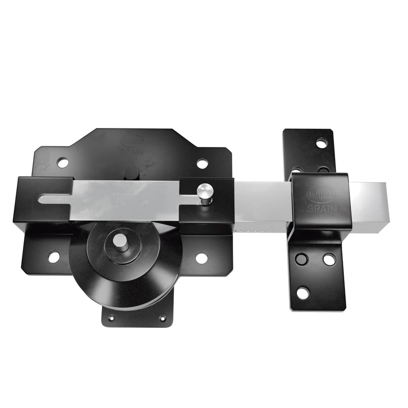 Amig - High Security Overlay Lock for Doors | Length of The Cylinder: 50 mm Long | Plate Size: 90 x 154 mm | Anti-Bumping System | Steel | Black | Includes Screws
